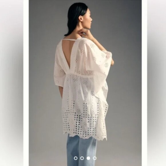 Anthropologie NWT Eyelet Kaftan Size One Size. - Picture 3 of 5